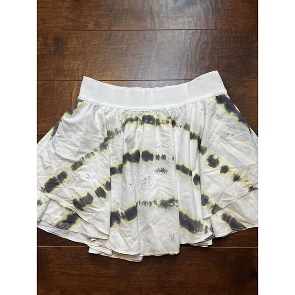 Lululemon size 8 Court Rival High Rise Skirt Long White Yellow Gray Tie dye - Picture 1 of 6